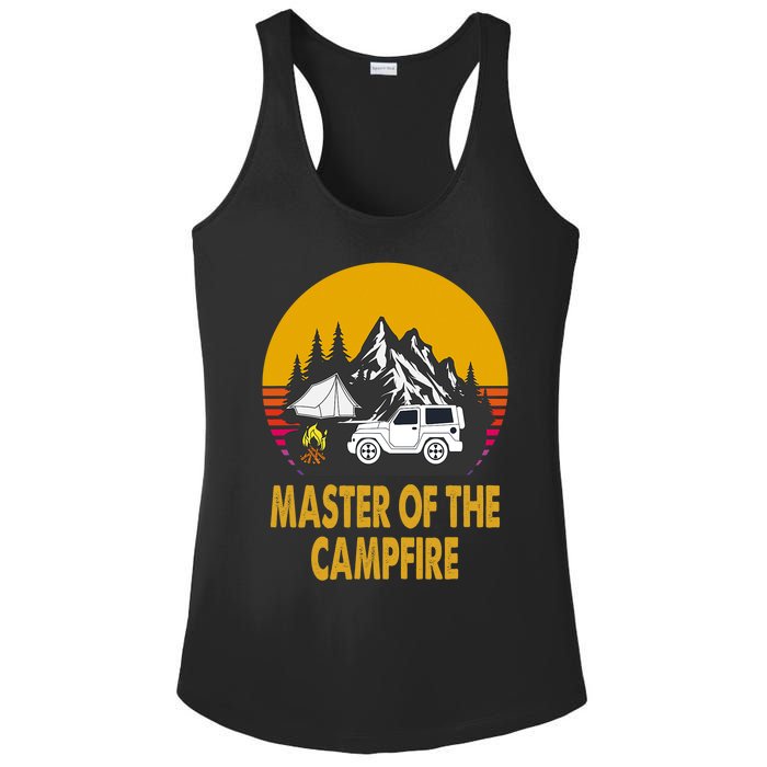 Master Of The Campfire Funny Camping Wilderness Lovers Gift Ladies PosiCharge Competitor Racerback Tank