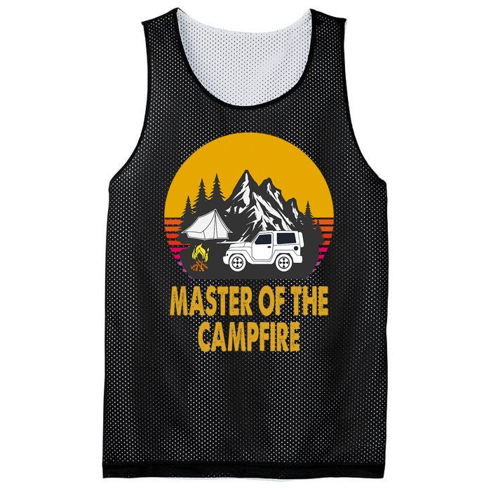 Master Of The Campfire Funny Camping Wilderness Lovers Gift Mesh Reversible Basketball Jersey Tank