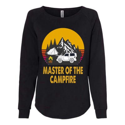 Master Of The Campfire Funny Camping Wilderness Lovers Gift Womens California Wash Sweatshirt