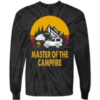 Master Of The Campfire Funny Camping Wilderness Lovers Gift Tie-Dye Long Sleeve Shirt