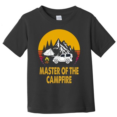 Master Of The Campfire Funny Camping Wilderness Lovers Gift Toddler T-Shirt