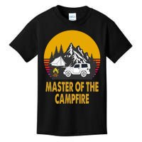 Master Of The Campfire Funny Camping Wilderness Lovers Gift Kids T-Shirt