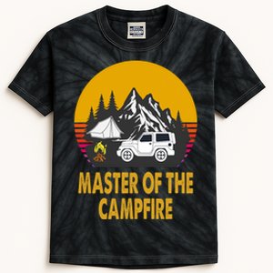 Master Of The Campfire Funny Camping Wilderness Lovers Gift Kids Tie-Dye T-Shirt