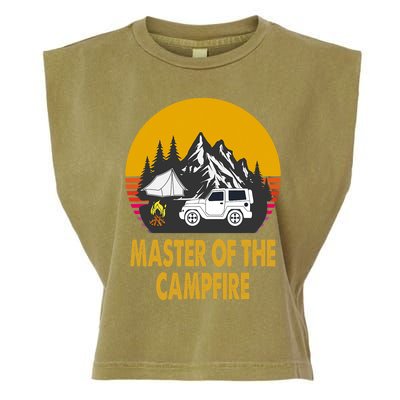 Master Of The Campfire Funny Camping Wilderness Lovers Gift Garment-Dyed Women's Muscle Tee