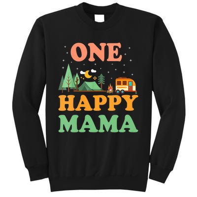 Mama Of The Happy Camper One Happy Mama Camping Sweatshirt