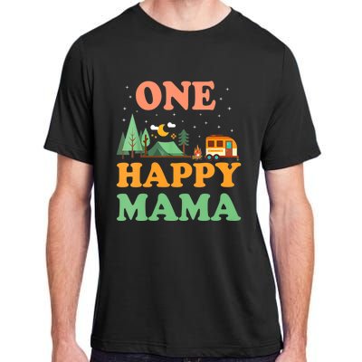 Mama Of The Happy Camper One Happy Mama Camping Adult ChromaSoft Performance T-Shirt