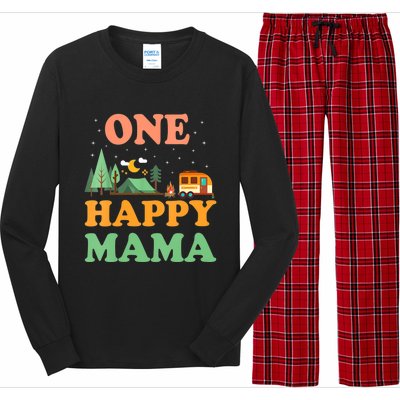 Mama Of The Happy Camper One Happy Mama Camping Long Sleeve Pajama Set