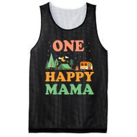 Mama Of The Happy Camper One Happy Mama Camping Mesh Reversible Basketball Jersey Tank