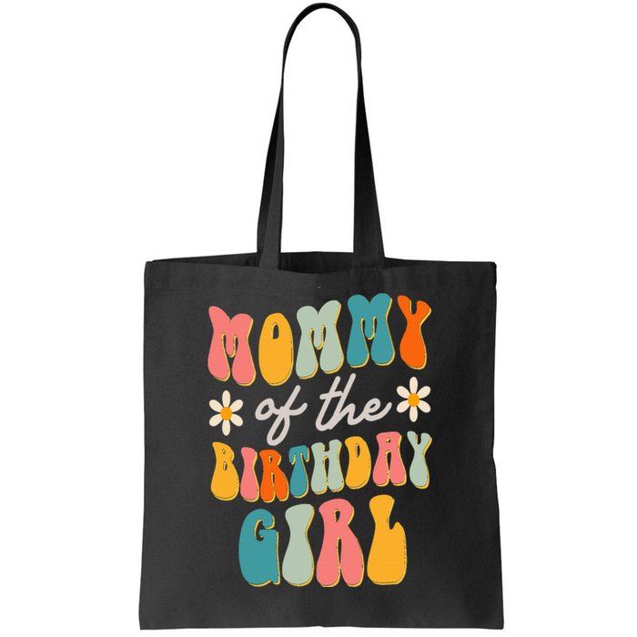 Mommy Of The Birthday Girl Groovy Themed Mother Mama Mom Tote Bag