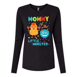 Mommy Of The Little Monster Birthday Family Monster Womens Cotton Relaxed Long Sleeve T-Shirt