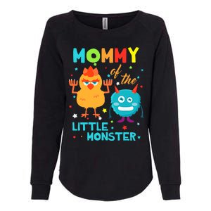 Mommy Of The Little Monster Birthday Family Monster Womens California Wash Sweatshirt