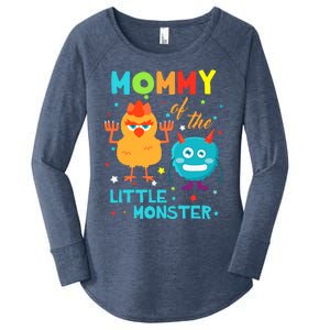 Mommy Of The Little Monster Birthday Family Monster Women's Perfect Tri Tunic Long Sleeve Shirt