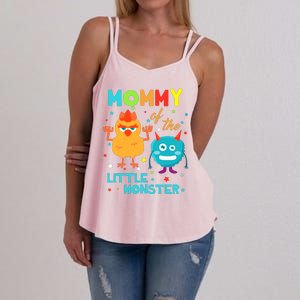 Mommy Of The Little Monster Birthday Family Monster Women's Strappy Tank