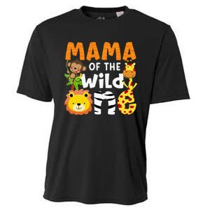 Mama of the Wild One Zoo Theme Bday Safari Jungle Animals Cooling Performance Crew T-Shirt