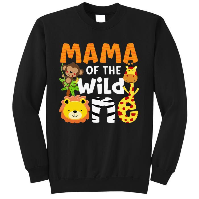 Mama of the Wild One Zoo Theme Bday Safari Jungle Animals Sweatshirt