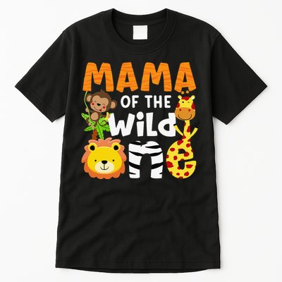Mama of the Wild One Zoo Theme Bday Safari Jungle Animals Tall T-Shirt