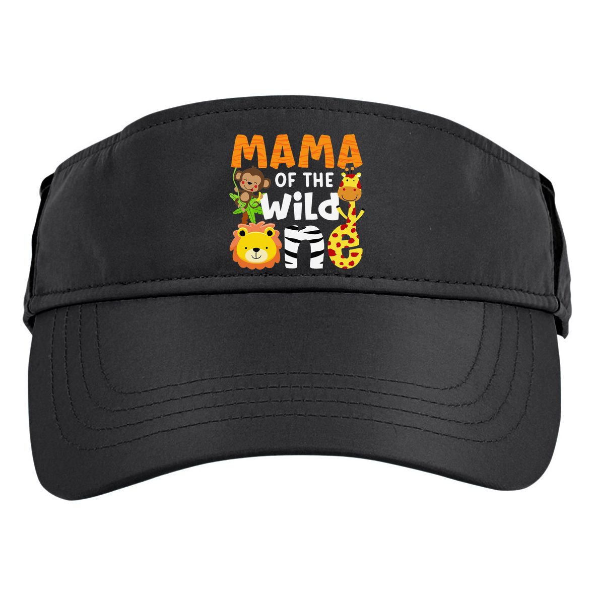 Mama of the Wild One Zoo Theme Bday Safari Jungle Animals Adult Drive Performance Visor