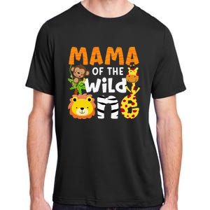 Mama of the Wild One Zoo Theme Bday Safari Jungle Animals Adult ChromaSoft Performance T-Shirt