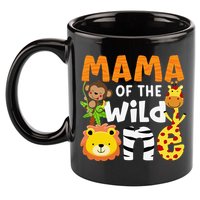 Mama of the Wild One Zoo Theme Bday Safari Jungle Animals 11oz C Handle Ceramic Mug