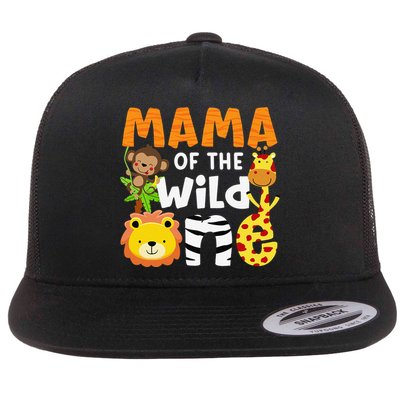 Mama of the Wild One Zoo Theme Bday Safari Jungle Animals Flatbill Hat