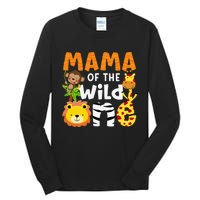 Mama of the Wild One Zoo Theme Bday Safari Jungle Animals Tall Long Sleeve T-Shirt