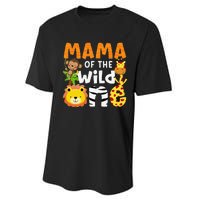 Mama of the Wild One Zoo Theme Bday Safari Jungle Animals Performance Sprint T-Shirt