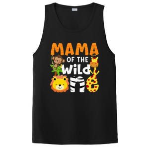 Mama of the Wild One Zoo Theme Bday Safari Jungle Animals PosiCharge Competitor Tank