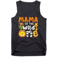 Mama of the Wild One Zoo Theme Bday Safari Jungle Animals Tank Top