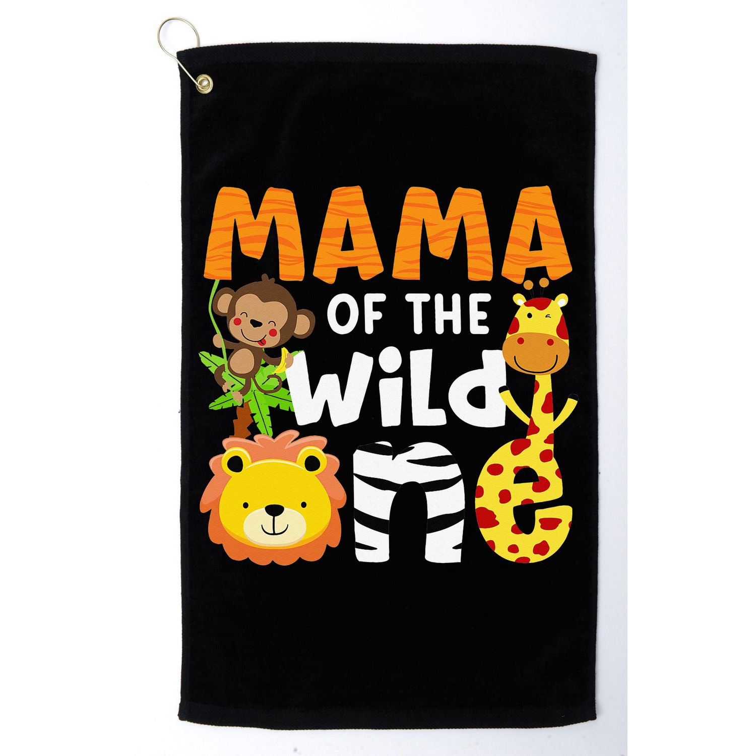 Mama of the Wild One Zoo Theme Bday Safari Jungle Animals Golf Towel