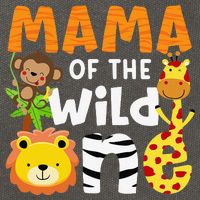 Mama of the Wild One Zoo Theme Bday Safari Jungle Animals Cotton Canvas Backpack