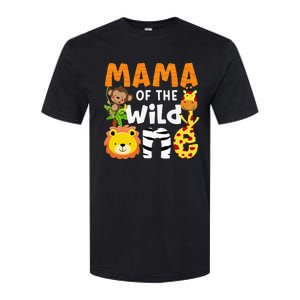 Mama of the Wild One Zoo Theme Bday Safari Jungle Animals Softstyle CVC T-Shirt