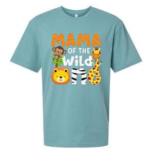 Mama of the Wild One Zoo Theme Bday Safari Jungle Animals Sueded Cloud Jersey T-Shirt