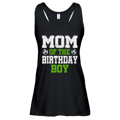 Mom Of The Birthday Boy Soccer Player Ladies Essential Flowy Tank