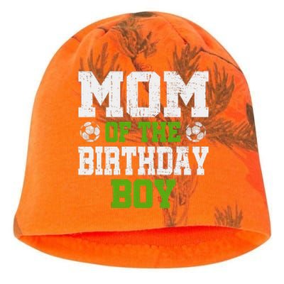 Mom Of The Birthday Boy Soccer Player Kati - Camo Knit Beanie