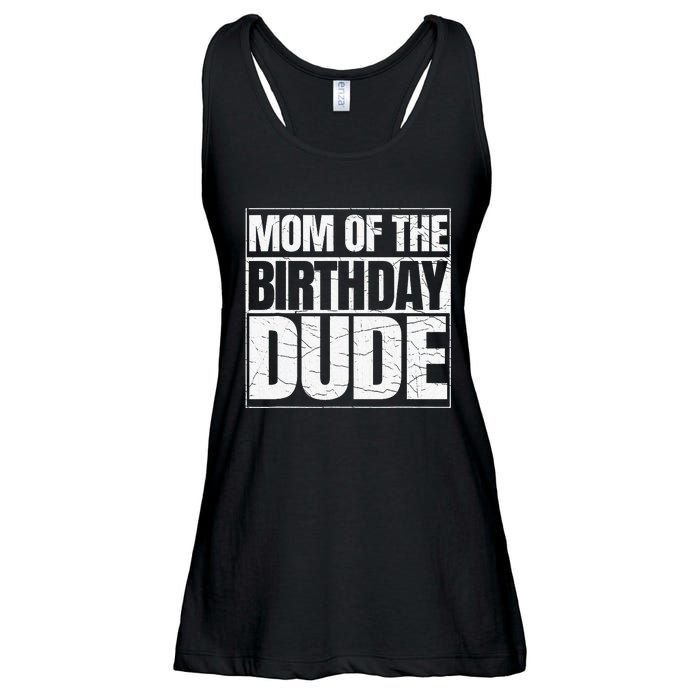 Mom Of The Birthday Dude MotherS Day Ladies Essential Flowy Tank