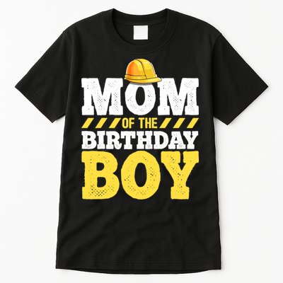Mom of the Birthday Boy Construction Birthday Party Hat Gift Tall T-Shirt