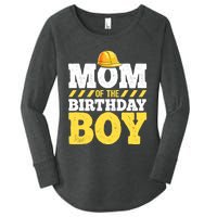 Mom of the Birthday Boy Construction Birthday Party Hat Gift Women's Perfect Tri Tunic Long Sleeve Shirt