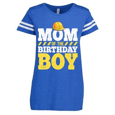 Mom of the Birthday Boy Construction Birthday Party Hat Gift Enza Ladies Jersey Football T-Shirt