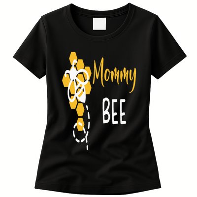 Mommy Of The Bee 1st Birthday Outfit First bee day family Womens T-Shirt