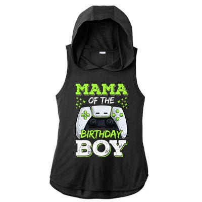 Mom of the Birthday  Matching Video Gamer Party Ladies PosiCharge Tri-Blend Wicking Draft Hoodie Tank