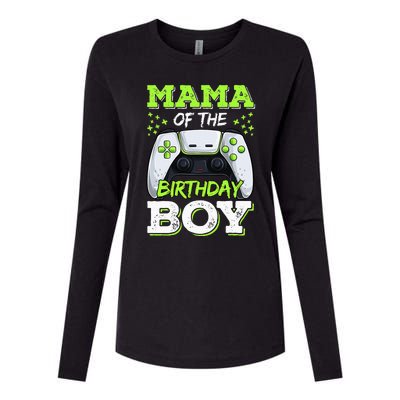 Mom of the Birthday  Matching Video Gamer Party Womens Cotton Relaxed Long Sleeve T-Shirt