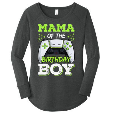 Mom of the Birthday  Matching Video Gamer Party Women's Perfect Tri Tunic Long Sleeve Shirt