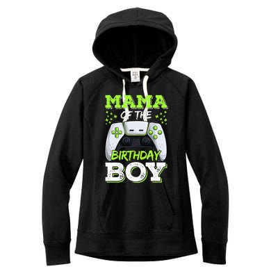 Mom of the Birthday  Matching Video Gamer Party Women's Fleece Hoodie