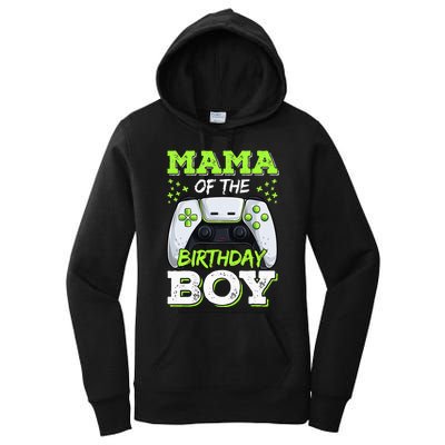 Mom of the Birthday  Matching Video Gamer Party Women's Pullover Hoodie