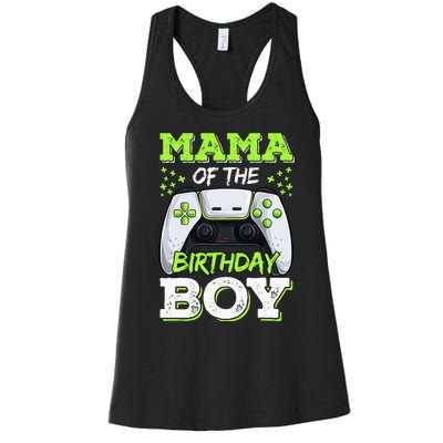 Mom of the Birthday  Matching Video Gamer Party Women's Racerback Tank