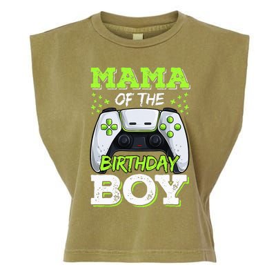 Mom of the Birthday  Matching Video Gamer Party Garment-Dyed Women's Muscle Tee