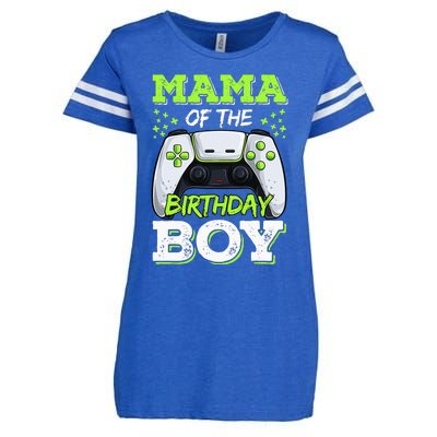 Mom of the Birthday  Matching Video Gamer Party Enza Ladies Jersey Football T-Shirt