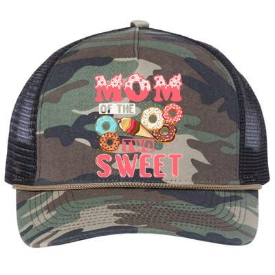 Mom Of The Two Sweet Proud Mother Mothers Day Gift Retro Rope Trucker Hat Cap