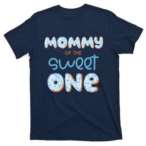 Mommy Of The Sweet One Donut Boy 1st Birthday Party Mama Mom T-Shirt