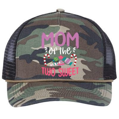 Mom Of The Two Sweet Proud Mother Mama Gift Retro Rope Trucker Hat Cap